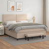 vidaXL Boxspring posteľ s matracom kapučínová 180x200 cm umelá koža - Hnedá - 220088-215766