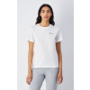Tričko CHAMPION biele Crewneck T Shirt 117535 WW003 STR