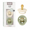 Bibs Colour symetrické cumlíky kaučuk 2 ks Ivory / Sage