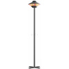 ELMET FIRE Exteriérový ohrievač stojanový so svietidlom Merkur, 750/1500W, IP55