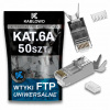 50 X TIENENÉ KONEKTORY RJ45 8P8C FTP CAT.6A KAT.6A UNIVERZÁLNY KONEKTOR KABLOWO