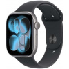Apple Watch Series 11 GPS + Cellular 42mm Jet Black Aluminium Case with Black Sport Band - S/M MF834MP/A
