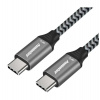 PremiumCord Kabel USB 3.2 Gen 1 USB-C male - USB-C male, bavlněný oplet, 1,5m (ku31ct15)