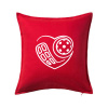 Florbal love - Vankúš 50x50 - 50x50 - Iba poťah ( Červená )