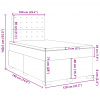 vidaXL Boxspring posteľ s matracom čierna 120x190 cm umelá koža - Čierna - 47871-56064