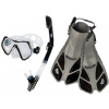 Šnorchlovací set 3 v 1, ČERNÝ, L/XL, ploutve 42-47