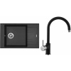 Set Sinks G6774 (dřez Vario 780 Metalblack 74 + baterie Vitalia Metalblack 74)