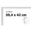 BFHM Hliníkový rám na puzzle 59,4x42cm A2 strieborný