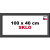 BFHM Plastový rám na puzzle 100x40cm - čierny