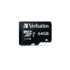 VERBATIM Pro U3 Micro SecureDigital SDXC 64GB + SD Adaptér 47042