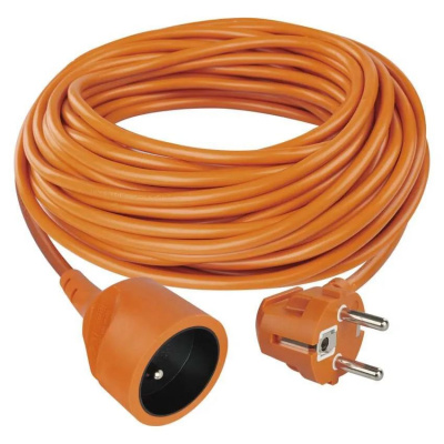 EMOS Oranžový predlžovací kábel - spojka, 20m, 1 zásuvka, PVC, 230V, 1.5mm2 P01120