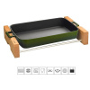 LAVA METAL Liatinový pekáč 22 × 30 cm s dreveným podstavcom – zelený