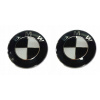 Emblémy pre BMW 82 mm čierne, 2 kusy