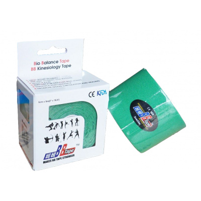 WETAPE Inc. Kinesiologický tejp BB Tape 5cm x 5m zelená UK 5cm x 5m