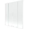 Mexen Velar L Duo vaňová zástena 2-dielna posuvná 140 x 150 cm, transparentná, biela - 896-140-003-02-20