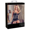 Abierta Fina - glitter chain top and thong (black)