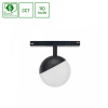 SPECTRUMLED SYSTEM SHIFT CCT- GLOBE SPHERE TRACK LIGHT FI100X130MM 5W 165DEG BLACK CCT SWITCH 5Y WARRANTY