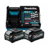 Sada Makita XGT 2 akumulátory BL4040 + nabíjačka DC40RA 191L77-9