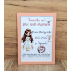 Drevený fotorám pamiatka na prvé sväté prijímanie dievča