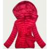 Červená prešívaná dámska bunda na prechodné obdobie (5M783-270) odstíny červené S (36)