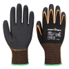 PORTWEST AP35 GRIP 15 / Nitrilové rukavice s dvojitou dlaňou - čierna / oranžová M