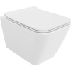Mexen Cube WC misa Rimless so sedadlom s pomalým zatváraním slim, duroplast, biely lesk - 30924000