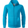 Malfini Trendy Zipper Detská mikina 412 tyrkysová 158