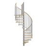 Minka STAIRS Kombinované točité schodisko Spiral Wood dub/sivá pr. 140 cm