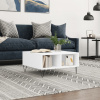 vidaXL Konferenčný stolík biely 60x60x30 cm kompozitné drevo - Biela - 208318-141927