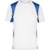 James & Nicholson Tričko JN 306, běžecké, krátký rukáv, pánské COT02030690705-white/royal 2XL Bílá/modrá