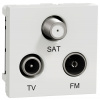 Schneider Electric Slovakia spol. s r.o. Unica - NU345018 - Zásuvka R/TV/SAT s F-konektorom koncová, 2M, Biela