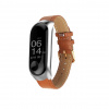 Xiaomi Kožený náhradný náramok pre Mi Band 5/6 Farba: hnedá - strieborná