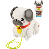FISHER PRICE Baby pes mopslík chodící tahací na kolečkách plast