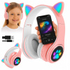BEZDRÔTOVÉ SLÚCHADLÁ NA UŠI S UŠAMI PRE DETI MAČACIE UŠI BLUETOOTH