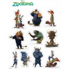 CUKROVÁ TLAČ jedlý obrázok na tortu Cukrová hmota ZOOTOPIA ZVIERATÁ SADA #1