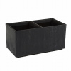 Lamelový kvetináč 78 cm x 39 x 39,5 cm, čierny plast (BOX NA KOLESÁCH KARO ECO RECYKLOVANÝ BETÓNOVÝ EFEKT 80x40 ČIERNY BETÓN)