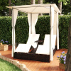 Záhradné lehátko - Vidaxl Double Garden Sun Leb so záclonami, Polira (Vidaxl Double Garden Sun Leb so záclonami, Polira)