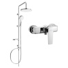 Mexen Erik nástenný sprchový set s dažďovou hlavicou a sprchovou batériou Lynx, chróm - 745940205-00