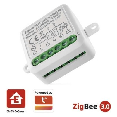 EMOS GoSmart modul spínací IP-2102SZ, ZigBee, 2-kanálový