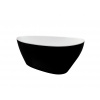 Besco Goya Black&White voľne stojaca vaňa 160x70, liaty mramor, WMD-160-GBW