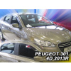 Deflektory - Peugeot 301 od 2012 (+zadné)
