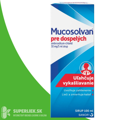 Mucosolvan Sirup pre dospelých 30 mg/5 ml 1x100 ml, 9006968002088