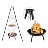 Veľký záhradný gril statív Ohnisko 2v1 (Záhradné ohnisko 50 cm dlhé 50 cm)