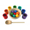 2Kids Toys Drevené dúhové guličky a kalíšky