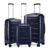 Kono K1997L Sada 3 kufre spinner 55cm 65cm 74cm Modrý Navy Polypropylén