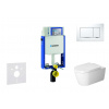 Geberit Kombifix Modul na závesné WC s tlačidlom Sigma30, biela/lesklý chróm + Duravit ME by Starck - WC a doska, Rimless, SoftClose 110.302.00.5 NM5