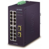 Planet IGS-1820TF Priemyselný Switch 16x1Gb, 2xSFP, dual 12-48VDC/24VAC, -40~+75°C, fanless