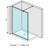 Jika PURE Walk-in stena bočná 130x200cm,profil strieborný,sklo číre Jika PerlaGlass+Vzpera H2674240026681