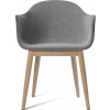 Stolička Harbour čalúnená na dubových nohách 81 cm sivá