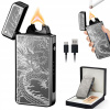 ELEKTRONICKÝ PLAZMOVÝ ZAPAĽOVAČ S OBLÚKOM, NABÍJANIE CEZ USB, ODOLNÝ VOČI VETRU, S VÝKLOPNÝM VEKOM